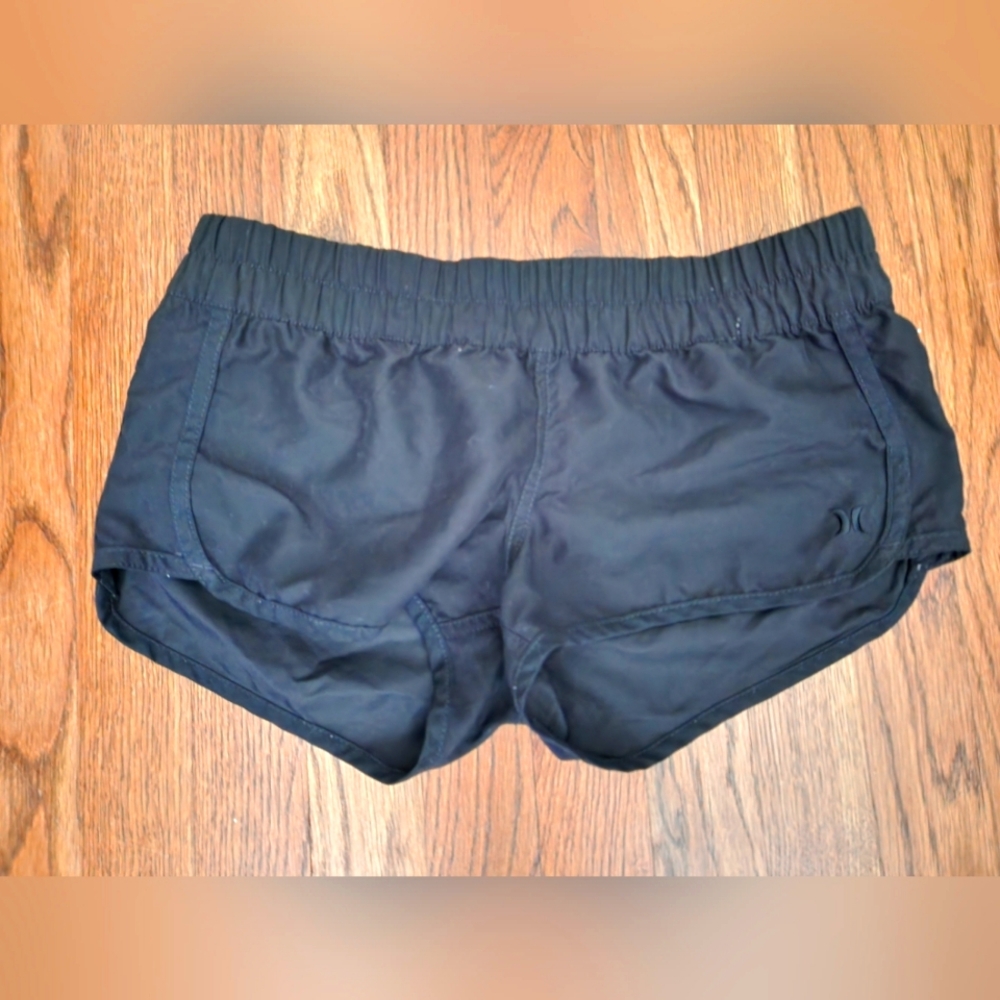 Black Hurly Athletic Surf Shorts